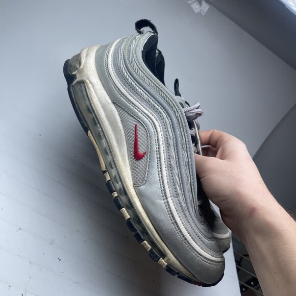 Nike Air Max 97 OG Men's Size 9 Sneaker Metallic 884421-001 (Missing insole READ - Picture 7 of 16